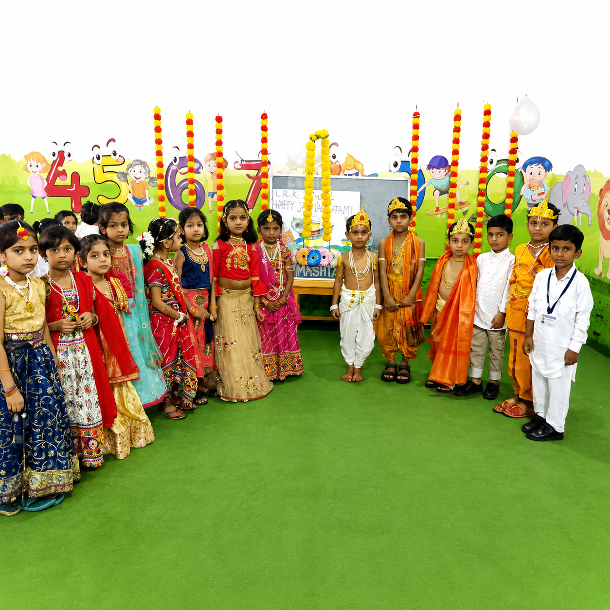 Students performing on stage